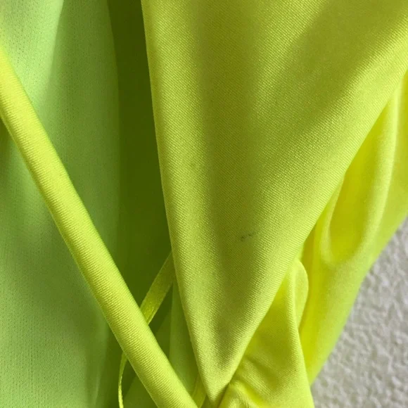 La Femme Neon Yellow Strappy Back Formal Gown - Picture 11 of 13